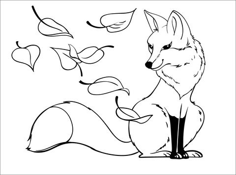 Red Fox Coloring Page